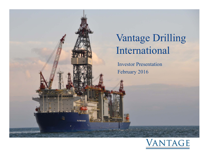 vantage drilling international
