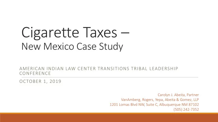 cigarette taxes