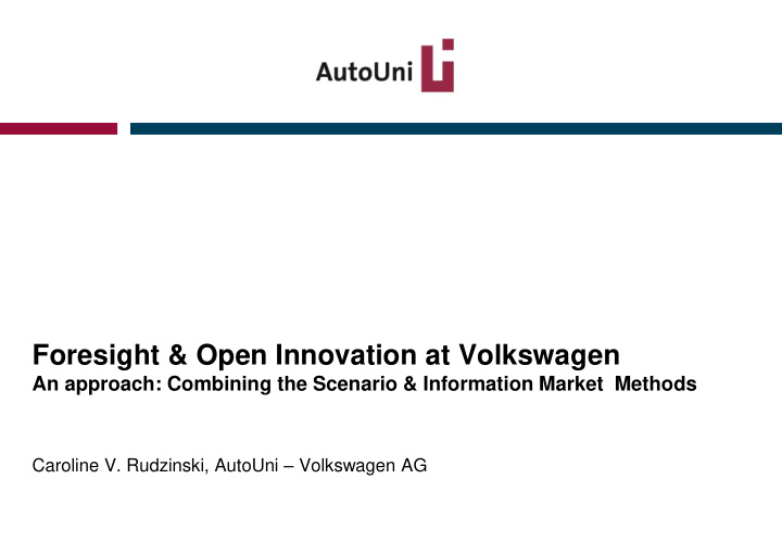 foresight open innovation at volkswagen