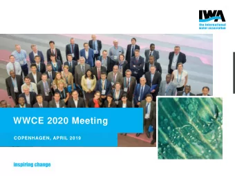 WWCE 2020 Meeting  COPENHAGEN, APRIL 2019  IWAS MAIN ACTIVITIES  Publications  Communities