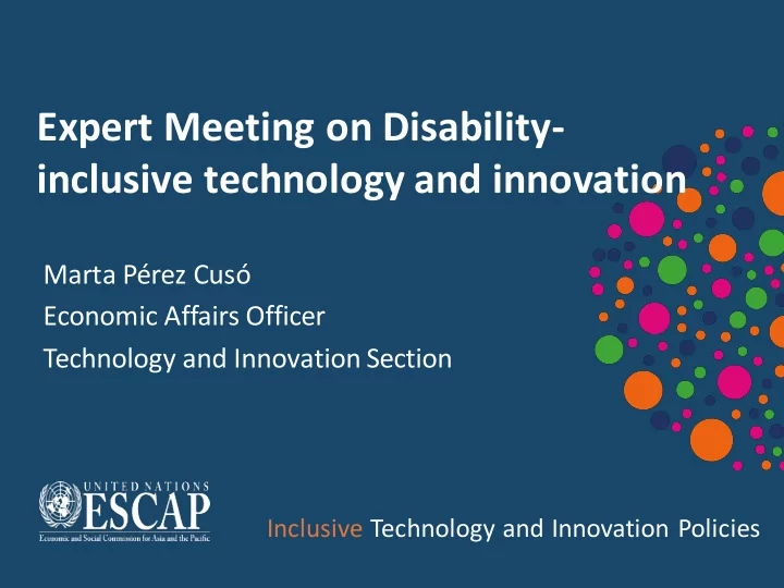 expert meeting on disability inclusive technology and