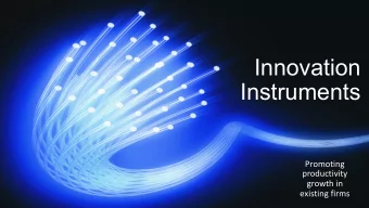 Innovation  Instruments  Promoting  productivity  growth in  existing firms  LAC Innovation