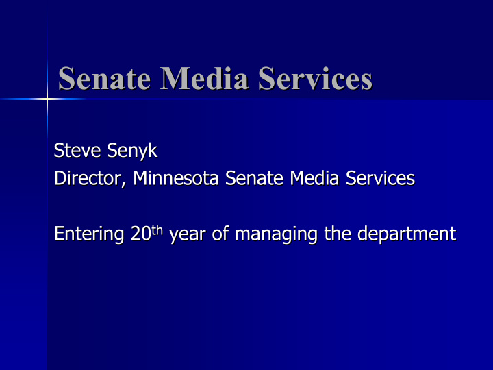 senate media services senate media services