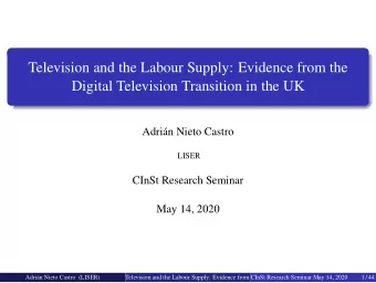 Television and the Labour Supply: Evidence from the  Digital Television Transition in the UK