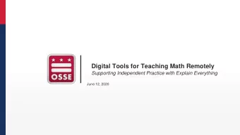 Digital Tools for Teaching Math Remotely  Supporting Independent Practice with Explain Everything