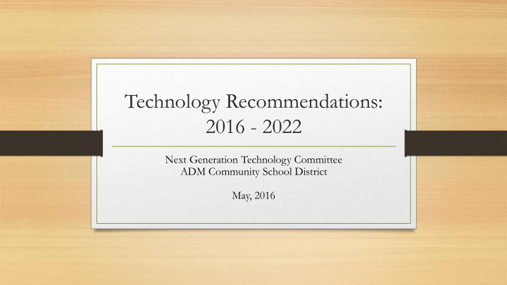 technology recommendations
