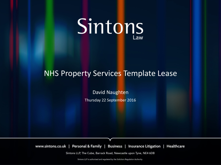 nhs property services template lease