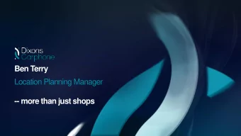 Location Planning Manager  -- more than just shops  Dixons Carphone plc is  Europes leading