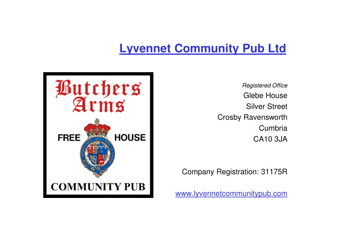 lyvennet community pub ltd