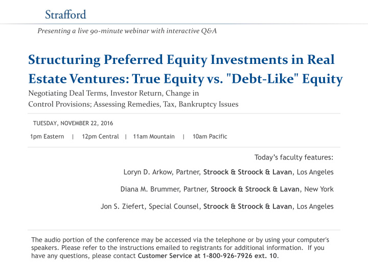 structuring preferred equity investments in real estate