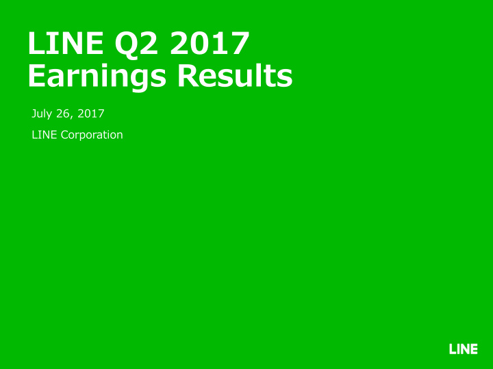 line q2 2017 earnings results