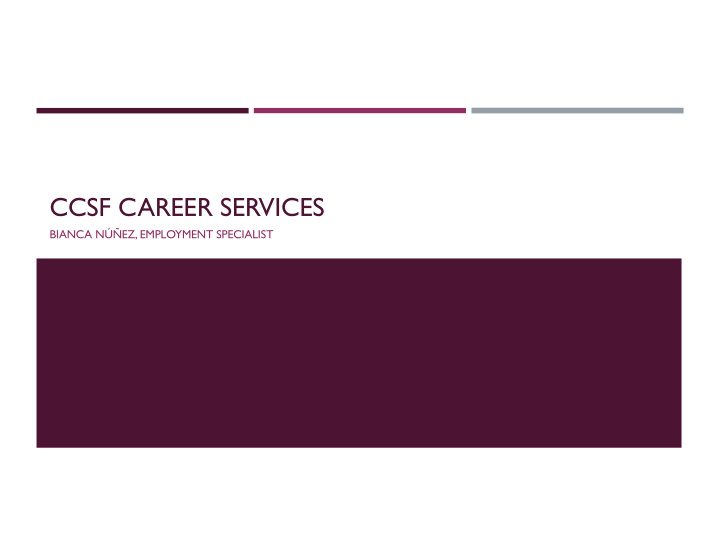 ccsf career services