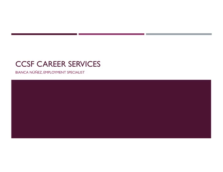 ccsf career services