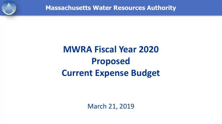 mwra fiscal year 2020