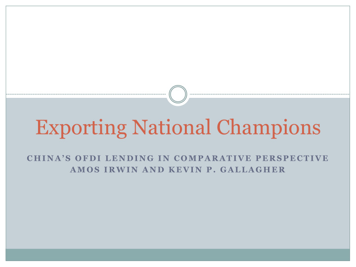 exporting national champions