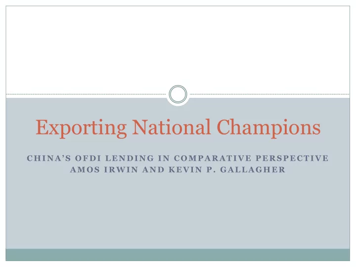 exporting national champions