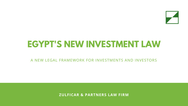 egypt s new investment law