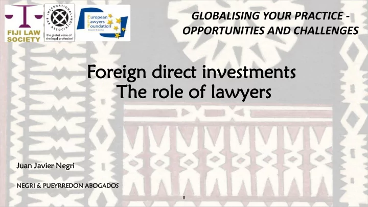 foreign ign dir irect ct in investm stments ents th the