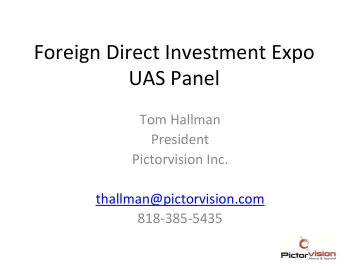 foreign direct investment expo uas panel
