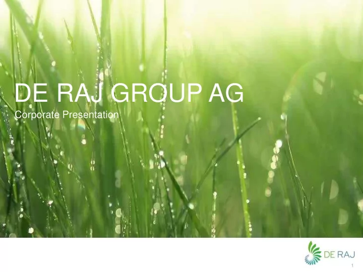 de raj group ag