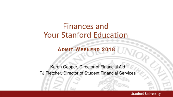 finances and your stanford education