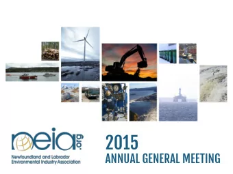 2015  ANNUAL GENERAL MEETING Executive Directors Report Title of Presentation Title of
