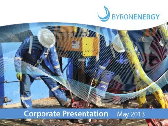 Disclaimer  This document has been prepared for the purpose of providing a company overview to