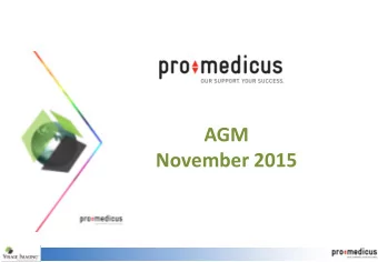 AGM  November 2015  2  Chairmans Address  AGM  November 2015 CHAIRMANS REPORT  Overview  The