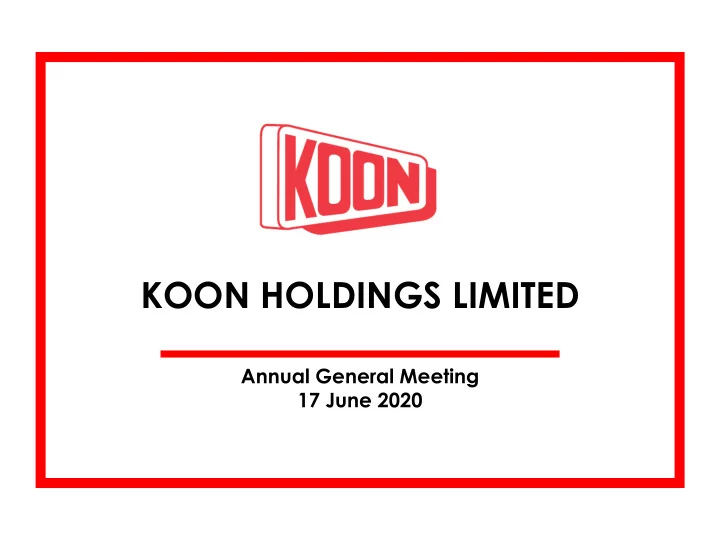 koon holdings limited