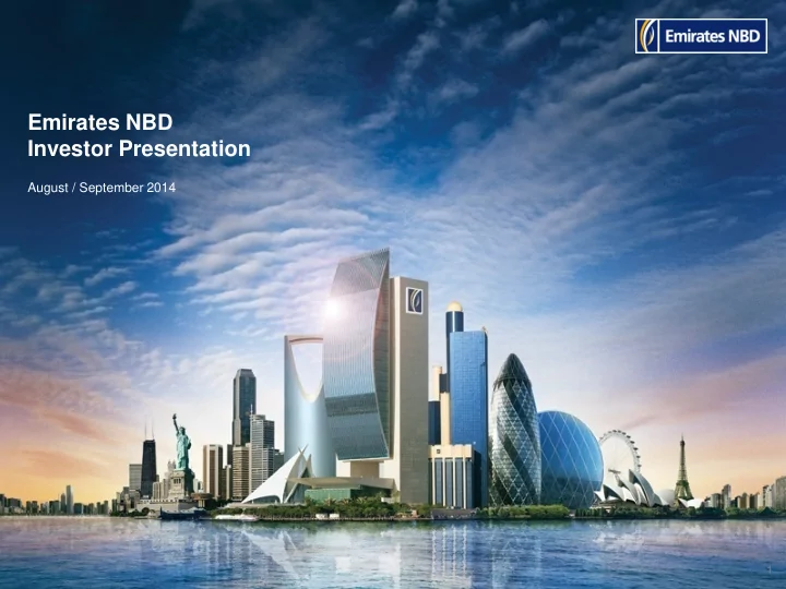 emirates nbd investor presentation