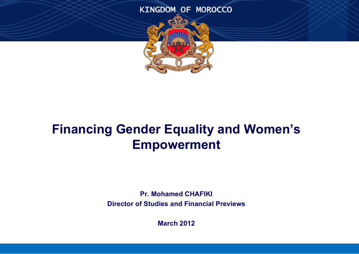 financing gender equality and women s empowerment