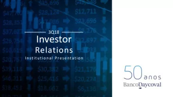 Investor  Relations  Institutional Presentation  His  Historic De  Developments  New Independent