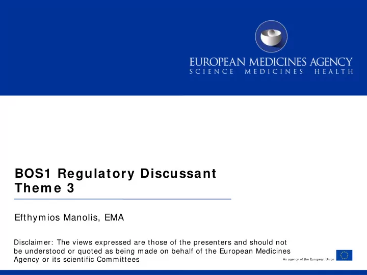 bos1 regulatory discussant them e 3