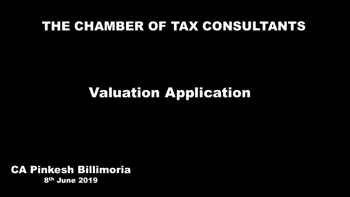 valuation application