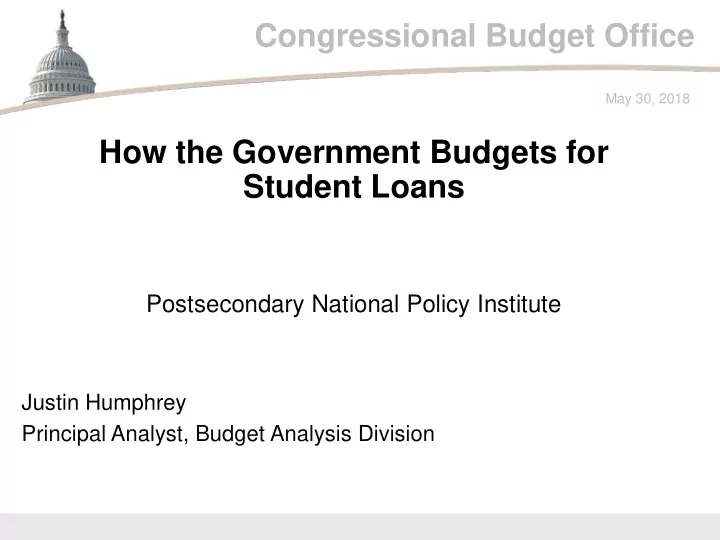 congressional budget office