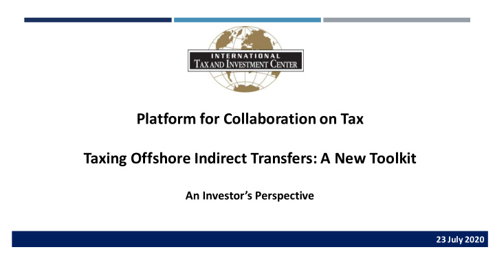 platform for collaboration on tax taxing offshore