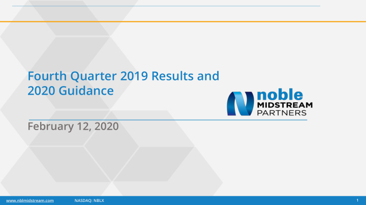 fourth quarter 2019 results and