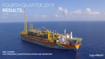 FOURTH QUARTER 2019  RESULTS  1.31.20  NEIL HANSEN  VICE PRESIDENT, INVESTOR RELATIONS AND