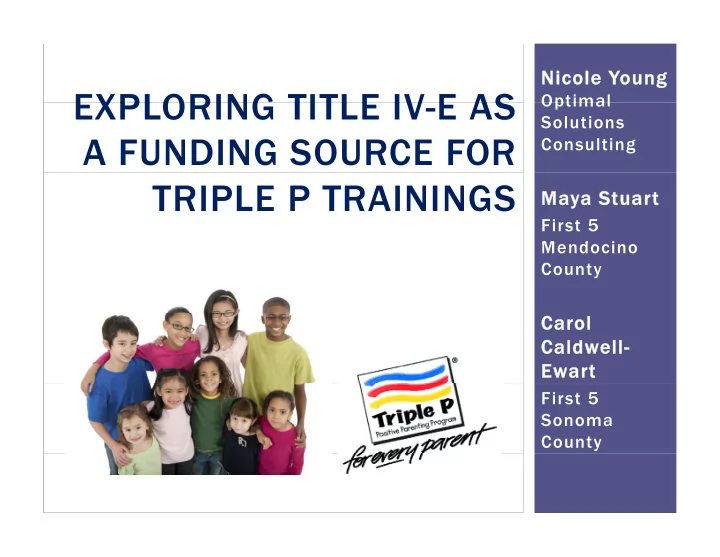 exploring title iv e as exploring title iv e as