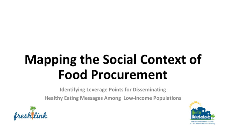 food procurement