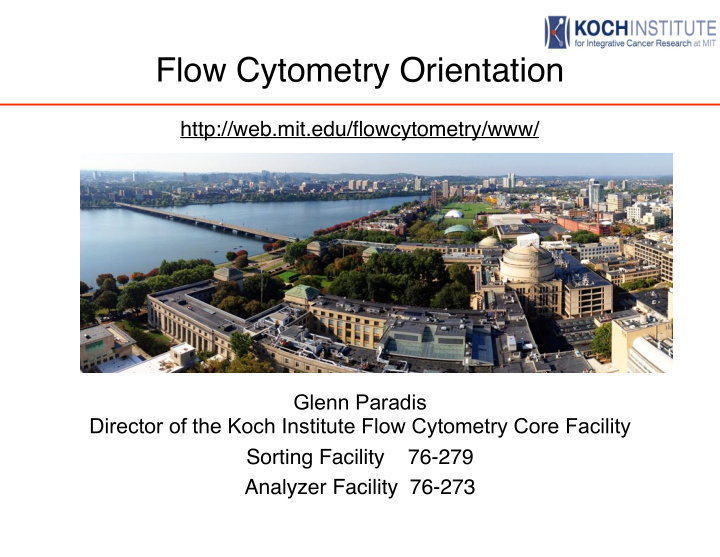 flow cytometry orientation