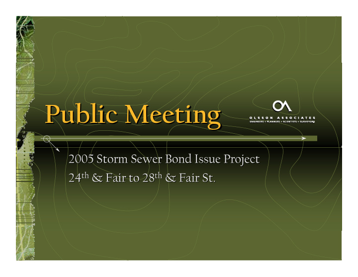 public meeting public meeting