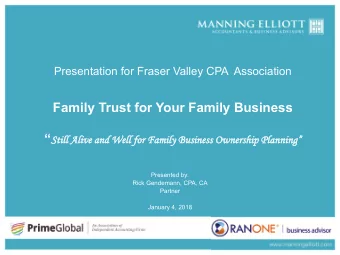 !&quot;#$%&amp;'()*+,'-.)'/.*)'!&quot;#$%&amp;'0*+$12++ 3 Still Alive and Well for Family Business