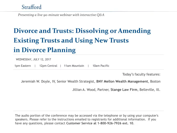 divorce and trusts dissolving or amending existing trusts