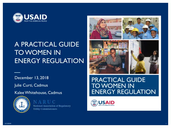 a practical guide to women in energy regulation