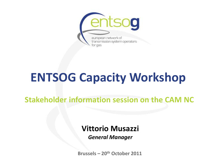 entsog capacity workshop