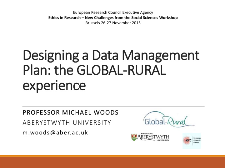 designing a data management plan the global rural