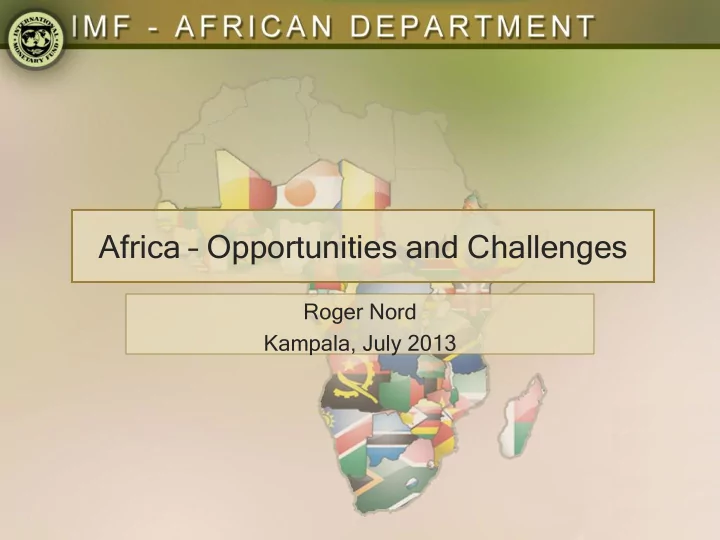 africa opportunities and challenges
