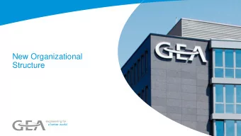 New Organizational  Structure  Disclaimer  This presentation contains forward-looking statements.