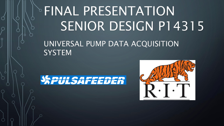 final presentation senior design p14315